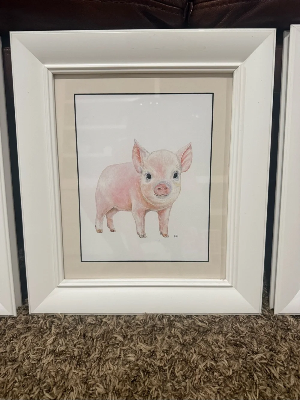 Professional framed 14”x 16” animal prints